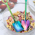 Miniatyrbillede 9 af 10: 5 Stk Kaffeske Skovl Teske FLERFARVE SPIDTE SPIDDE Multicolor Pointed-Pointed