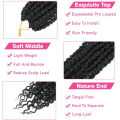 Miniatyrbilde 4 av 7: Twist Crochet Hair Hair Extension SVART black