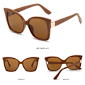 Miniatyrbillede 10 af 10: Cat Eye solbriller Oversized skærme SORT SORT Black