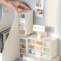 Miniatyrbilde 3 av 10: Oppbevaringsboks Desktop Organizer 4 GRIDS BLÅ 4 GRIDS BLÅ 4 grids blue