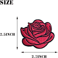 Miniatyrbillede 4 af 5: 10 stk Rose Broderede Patches Beklædning Iron-on Broderet