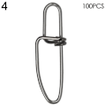 Miniatyrbilde 1 av 9: 100 stk/parti Fiske Hengende Snap Barrel Swivel 4 4 4