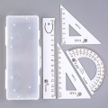 Pikkukuva 1 / 10: 4 kpl / set Piirustustyökalut Math Geometry Tool VALKOINEN white