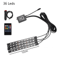Miniatyrbilde 2 av 10: Neon Light Foot Strip Light Kit 48LED FJERNKONTROLL USB 48LED FJERNKONTROLL 48LED Remote USB