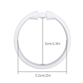 Miniatyrbillede 2 af 8: 40 Stk Badeforhæng Ringe Brusekroge til badeforhæng White 40 Pcs-40 Pcs