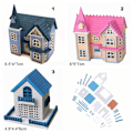 Pikkukuva 2 / 10: DIY Dollhouse Kit Miniatyyri nukkekodit 2 2 2
