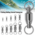 Miniatyrbilde 6 av 10: 10 STK Fishing Rolling Swivel Connector Heavy Duty Ball 9 9 9