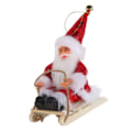 Miniatyrbilde 1 av 10: Sittende slede Julenissen juledukkefigurer 3 3 3