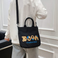 Miniatyrbilde 7 av 10: Skulderveske Canvas Satchel SVART black