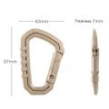 Miniatyrbild 3 av 10: 2st Fäst quickdraw Shackle Karbinhake Clip ARMY GREEN 2ST Army Green 2pcs-2pcs