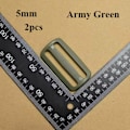 Pikkukuva 1 / 10: 2kpl Tri Glide Slider Tikkaat Lukitussoljet ARMY GREEN 5.0MM Army Green 5.0mm