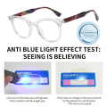 Pikkukuva 2 / 10: Anti-Blue Light lukulasit Pyöreät silmälasit LÄPINÄKYVÄT Transparent Strength 400