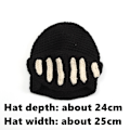 Miniatyrbillede 2 af 8: Strikket Hue Vinterhue SORT Black