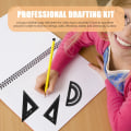 Pikkukuva 8 / 10: 4 kpl/ set Piirustustyökalut Math Geometry Tool MUSTA black
