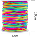 Miniatyrbillede 5 af 6: Tynd Elastic String Rainbow Stretchy Cord 1mm Farverig Elastik