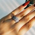 Miniatyrbilde 8 av 8: 2 STK Zirkon Micro-Inlaid Ring Diamantringer STØRRELSE 6 STØRRELSE 6 size 6