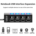 Miniatyrbilde 6 av 10: USB HUB Adapter SVART black