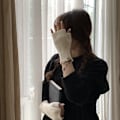Miniatyrbillede 4 af 10: 1 par halvfinger handsker fingerløse vanter SORT Black