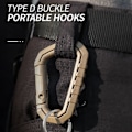 Miniatyrbild 10 av 10: 2st Fäst quickdraw Shackle Karbinhake Clip ARMY GREEN 2ST Army Green 2pcs-2pcs