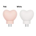 Miniatyrbild 3 av 9: LED Nattlampor USB In-Line skrivbordslampa Love Heart Shape vit