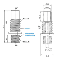 Miniatyrbilde 4 av 10: 2stk Oppgradering Bi-metall heatbreak V6 Hotend A A A