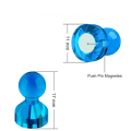 Miniatyrbillede 2 af 9: 25 stk Crystal Push Pin Pinboard Skak Køleskab Note pins Random Color