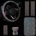 Miniatyrbilde 4 av 9: Bil Rhinestones Rattdeksel Bil Suv Ratt Multicolor