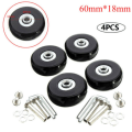 Miniatyrbillede 1 af 10: Kuffertdele Aksler Rejse Bagage Hjul 60MM*18MM4PCS 4STK 60mm*18mm