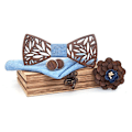 Miniatyrbilde 6 av 10: Tresløyfe lommetørklesett Bowtie T201-C4 T201-C4 T201-C4