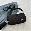 Miniatyrbillede 8 af 10: Quiltede skuldertasker Crossbody taske SORT black