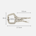 Miniatyrbillede 2 af 5: Låse C-Clamp Basics Justerbar Metal Face Clamp 6In