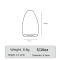 Miniatyrbilde 1 av 10: 1/2/3/4/5 stk Fiske Tungsten fallsynke 8.8G-2STK 8.8G-2STK 8.8g-2pcs