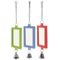 Miniatyrbilde 1 av 5: Dobbeltsidig speil Parrot Toy Bird Toy Color Random