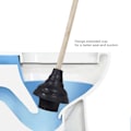 Miniatyrbillede 3 af 10: Gummi Toilet Stempel Stort Afløbsstempel SORT Black