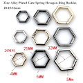 Miniatyrbilde 4 av 10: 5stk Fjær Hexagon-Ring Spenner Karabin SORT 25MM Black 25mm