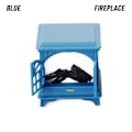 Miniatyrbillede 1 af 10: Miniature Pejs Tricolor Globe BLÅ PEJS PEJS Blue Fireplace-Fireplace
