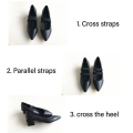Miniatyrbilde 6 av 10: 1 par Bundle Shoelisse Høye hæler Holder RØD red