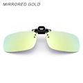 Miniatyrbillede 1 af 10: Clip-on solbriller Polariseret MIRRORED GULD MIRRORED GULD Mirrored Gold