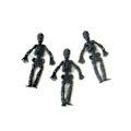 Miniatyrbillede 1 af 10: 24stk Skull Doll Skelet Pendant 7CMBLACK SORT 7cmBlack