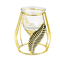 Miniatyrbillede 8 af 10: Guld Jern Kunst Glas Lysekop Fyrfadslys Lysestage C C C