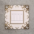 Miniatyrbild 5 av 10: Enkelljusbrytare Cover Socket Surround Frame 01 01 01