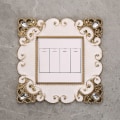 Miniatyrbilde 5 av 10: Enkel lysbryter deksel Sokkel Surround Frame 06 06 06