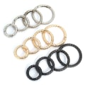 Miniatyrbillede 5 af 10: 5 stk Spring Runde Ringe Taske Bæltespænder GULD 41MM Gold 41mm
