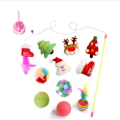 Miniatyrbillede 5 af 10: Christmas Cat Teaser Wand Pet Cat Legetøj 13 STK 13 STK 13 pcs