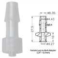 Miniatyrbillede 2 af 5: 10 stk. Han Luer Lock PP Slangebarb Adapter Slangebarb Skrue