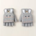 Miniatyrbilde 1 av 9: Varme hansker Half Finger Flip Glove GRÅ grey