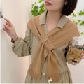 Miniatyrbilde 5 av 10: Strikket Sjal Cross Sjal BEIGE beige
