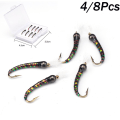 Pikkukuva 4 / 7: 4/8kpl Bionic Bait Perhokalastusuhe A-4PCS A-4PCS A-4Pcs