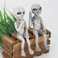 Miniatyrbild 7 av 7: 1PC Outer Space Alien Statue Trädgård Resin Figurine Man