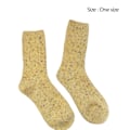 Miniatyrbillede 2 af 10: Termiske lange strømper Cashmere uldstrømper GUL yellow